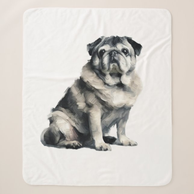 Alter Mops Sherpadecke (Vorderseite)