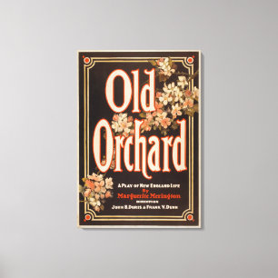 Alter Obstgarten ein Spiel des Neu-England Leinwanddruck
