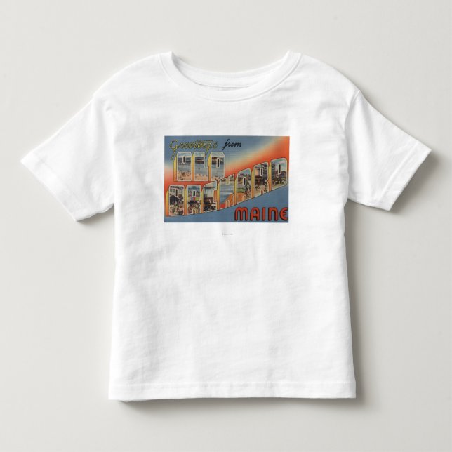Alter Obstgarten, Maine - große Buchstabe-Szenen Kleinkind T-shirt (Vorderseite)