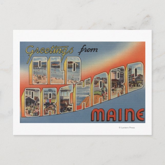 Alter Obstgarten, Maine - Große Buchstabenbilder Postkarte (Vorderseite)