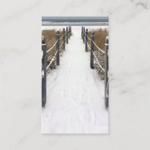 alter Obststrand im Winter Visitenkarte
