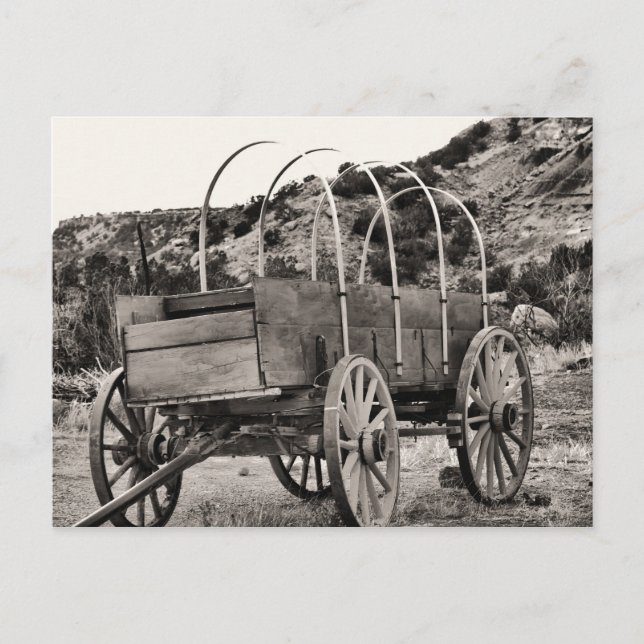 Alter Planwagen Postkarte (Vorderseite)