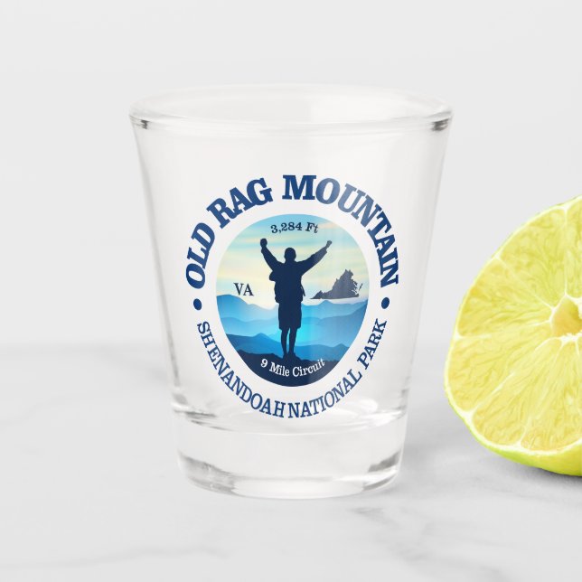 Alter Rag-Berg (V) Schnapsglas (Vorderseite)