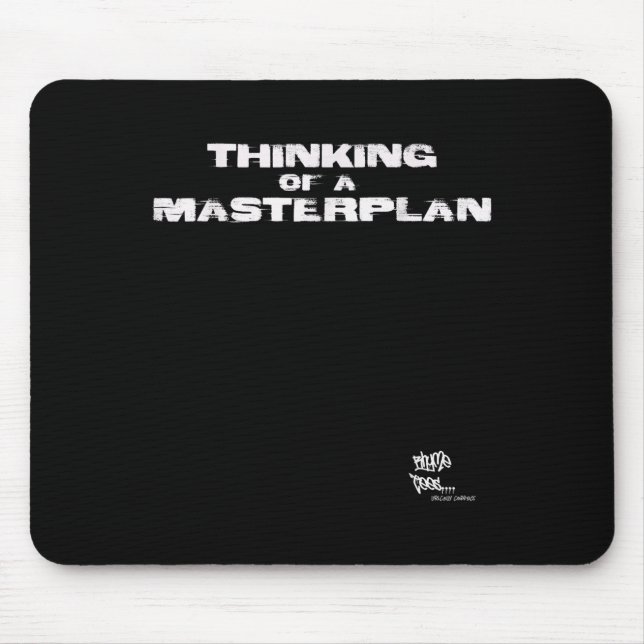 Alter Rap Hip Hop Merch Masterplan Zitat 80er Mousepad (Vorne)