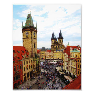 Alter Rathausplatz-und Glockenturm Prag Fotodruck