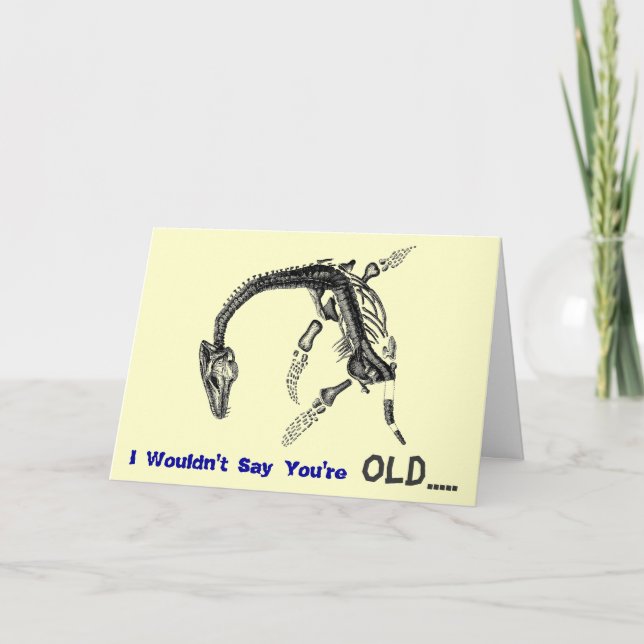 Alter Relikt-Geburtstag Karte (Vorderseite)