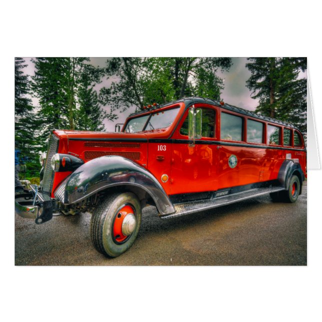 Alter roter Bus (Vorderseite (Horizontal))