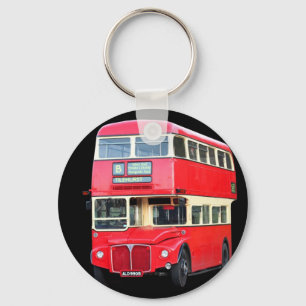 Alter roter London-Bus von gegen 1950 Schlüsselanhänger