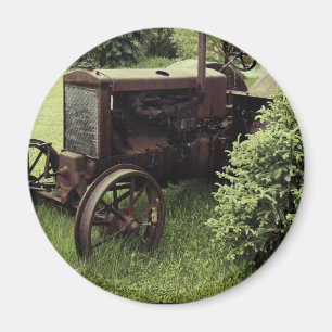 Alter Rusty Traktor Magnet