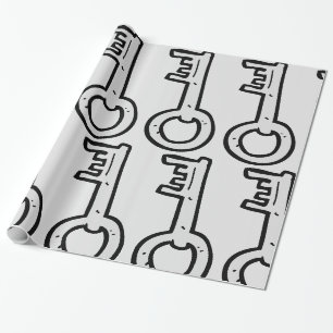 Alter Schlüssel Geschenkpapier