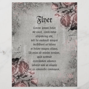 Alter Schlüssel und Rose Flyer