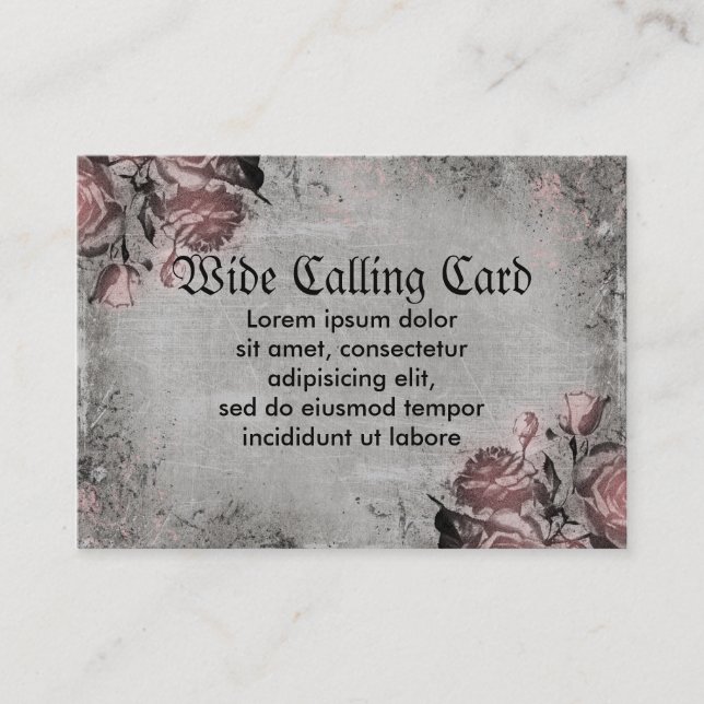 Alter Schlüssel und Rosen Telefonnummerkarte (Vorderseite)