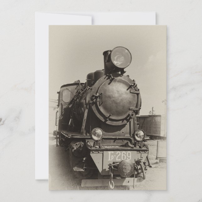 Alter Schmalspurdampf-Motor Gr-269 (Vorderseite)