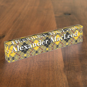 Alter Schotte-Clan MacLeod von LewisTartan Namensplakette