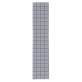 Alter schottischer Clan Hannay weißer blauer Kurzer Tischläufer