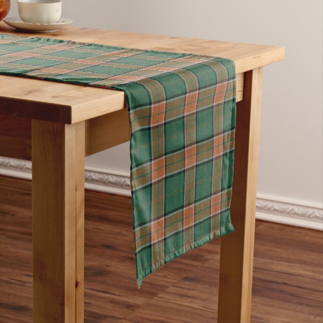 Alter schottischer ClanPollockTartan Kurzer Tischläufer (Beispiel)
