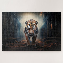 Alter schwarzer und orangefarbener Tiger im surrea