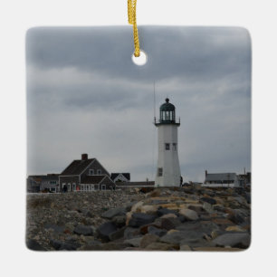 Alter Scituate Leuchtturm Keramikornament