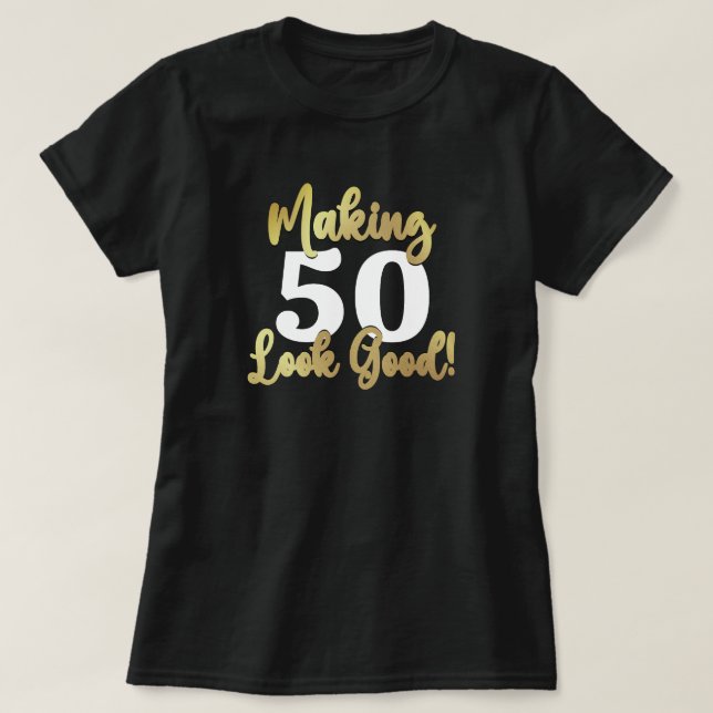 Alter sieht gut aus Gold T-Shirt (Design vorne)