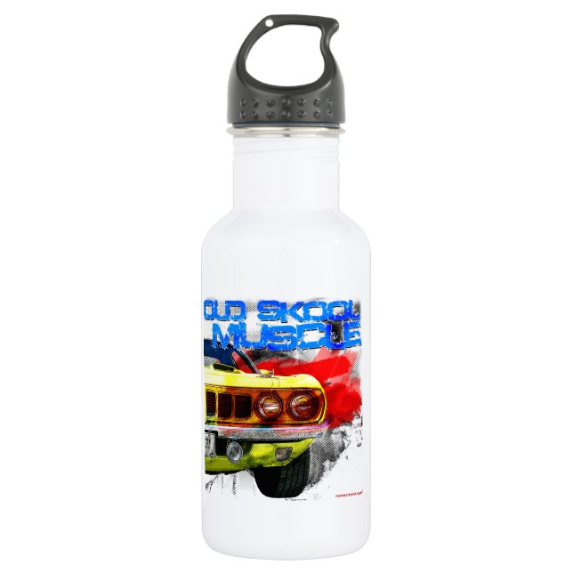 "Alter Skool Muskel 1971 " Plymouths Cuda Trinkflasche (Vorderseite)