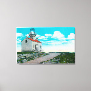 Alter spanischer Leuchtturm am Point Loma Leinwanddruck