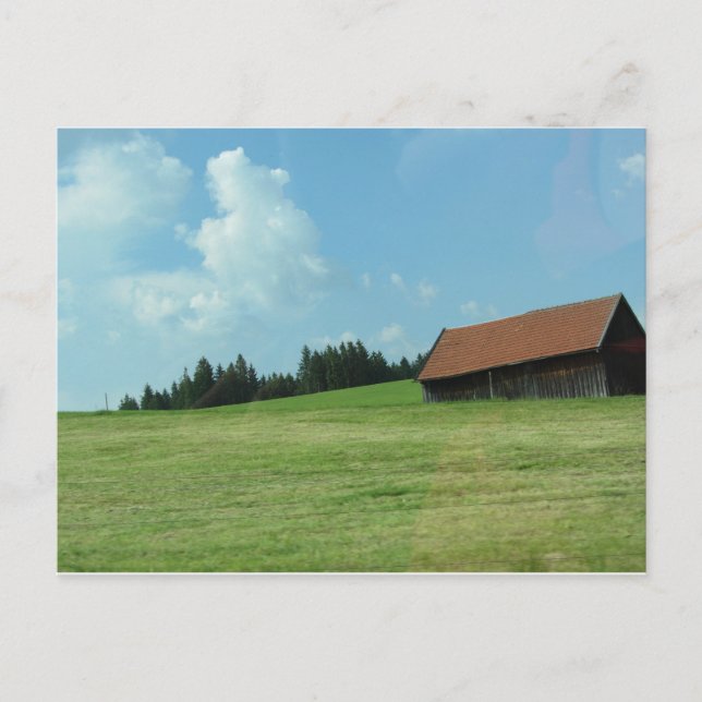 Alter Stall auf der Hillside Postkarte (Vorderseite)