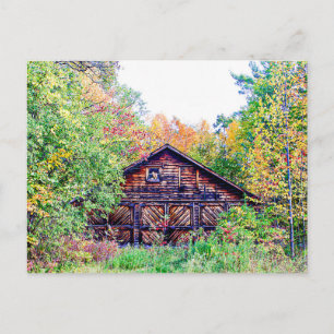 Alter Stall im Herbst Postkarte