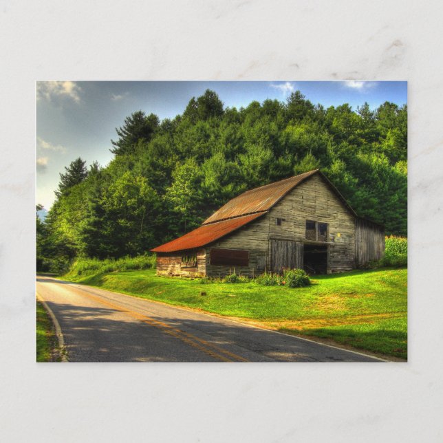 Alter Stall in North Carolina Postkarte (Vorderseite)