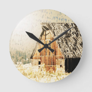 Alter Stall Runde Wanduhr