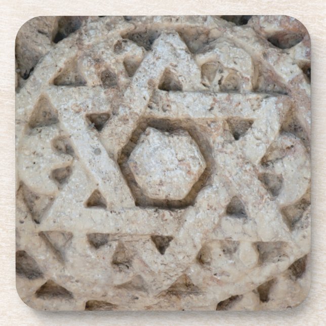 Alter Star von David Carving, Israel Getränkeuntersetzer (Vorderseite)