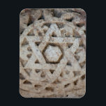 Alter Star von David Carving, Israel Magnet<br><div class="desc">Detail aus Marmor 'Star of David' an der Stelle des alten jüdischen Tempels in Capernaum,  Israel. | Michael Runkel / DanitaDelimont.com</div>