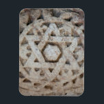 Alter Star von David Carving, Israel Magnet<br><div class="desc">Detail aus Marmor 'Star of David' an der Stelle des alten jüdischen Tempels in Capernaum,  Israel. | Michael Runkel / DanitaDelimont.com</div>