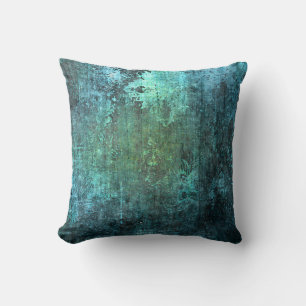 Alter Stone Moderne Stil glänzend Blaues Kissen