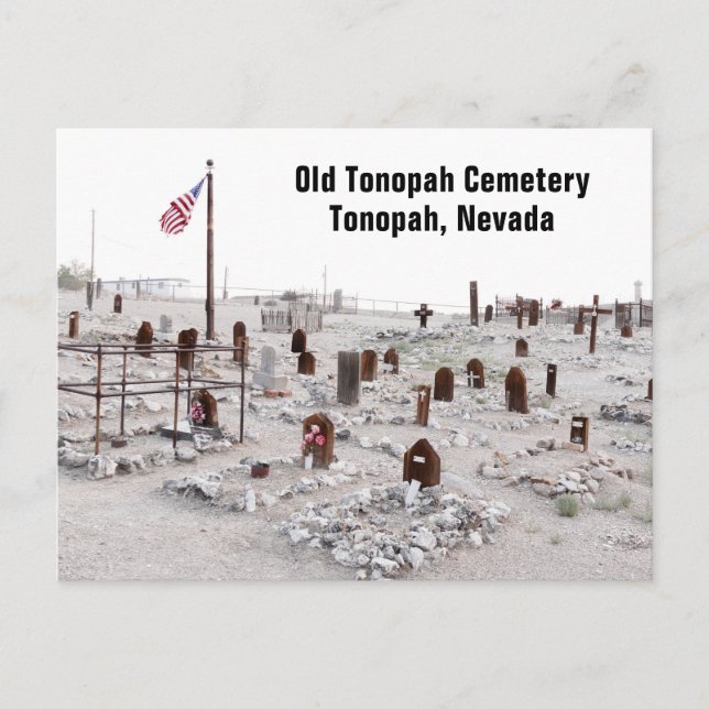 Alter Tonopah-Friedhof, NV Postkarte (Vorderseite)