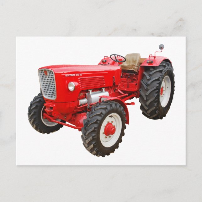 Alter Traktor Güldner G 75 AS Postkarte (Vorderseite)