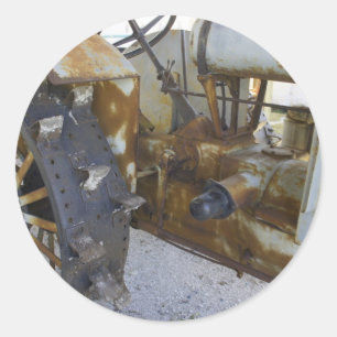 Alter Traktor Runder Aufkleber