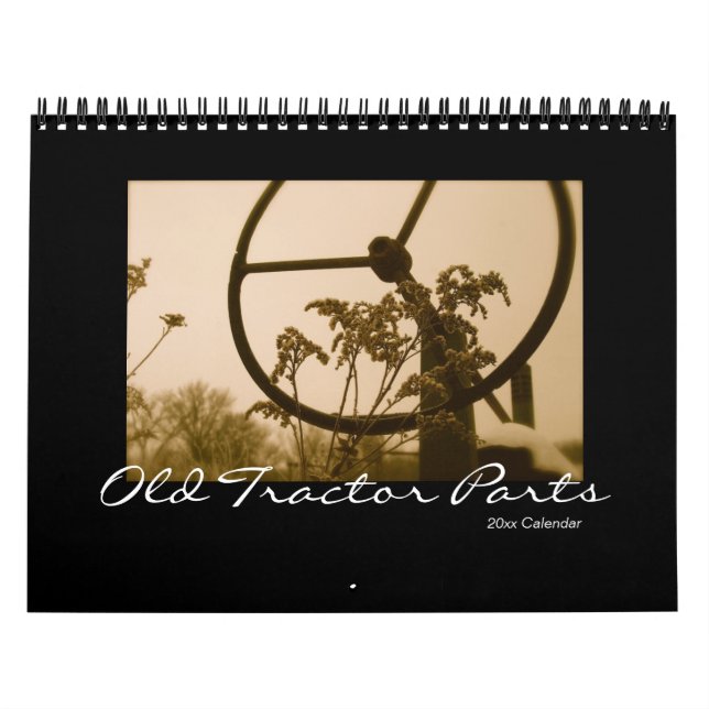 Alter Traktor zerteilt Kalender: Fertigen Sie Jahr Kalender (Titelbild)