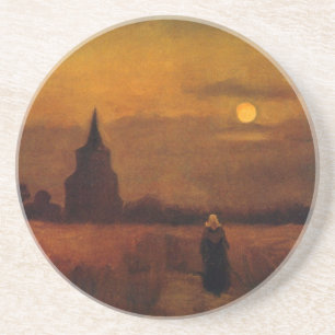 Alter Turm in den Feldern von Vincent van Gogh Untersetzer