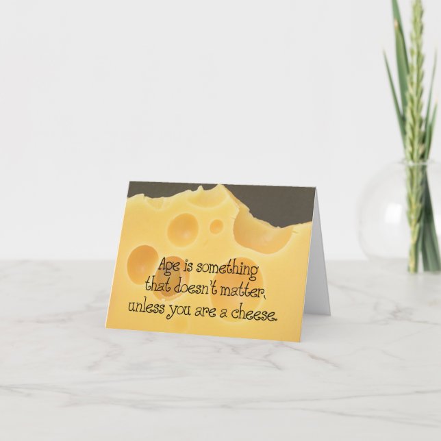 Alter und Käse Geburtstag Karte (Vorderseite)
