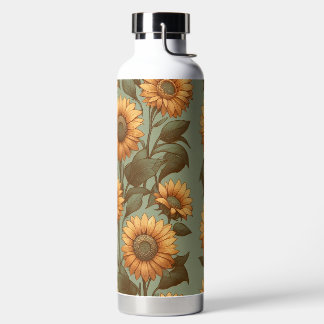 Alter und Sonnenblumen II Trinkflasche