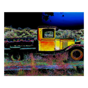 Alter Vintager LKW Poster