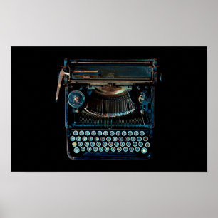 alter Vintager Schreibmaschinentastatur Grunge Poster