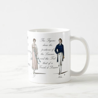 Alter von Jane Austen gegen Tanz Contradance Kaffeetasse