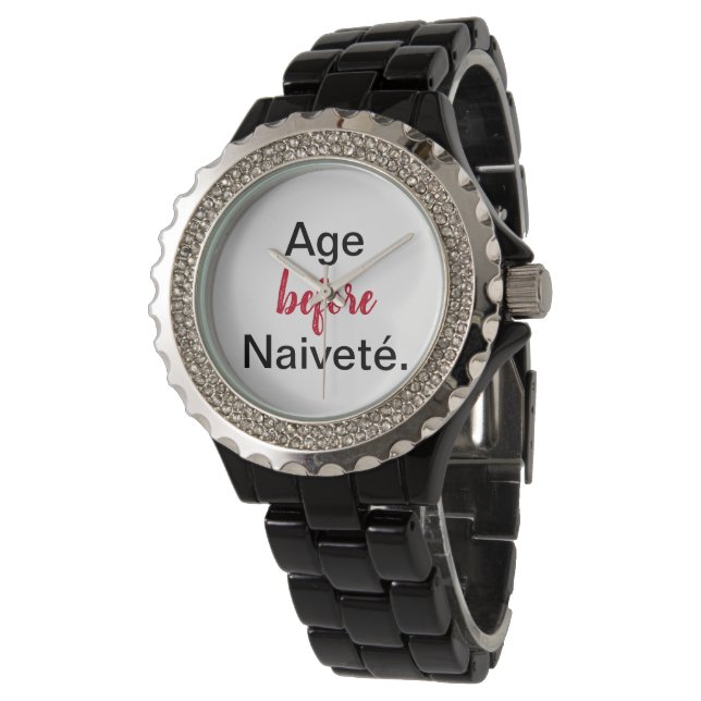Alter vor Naivete Armbanduhr (Schrägansicht)
