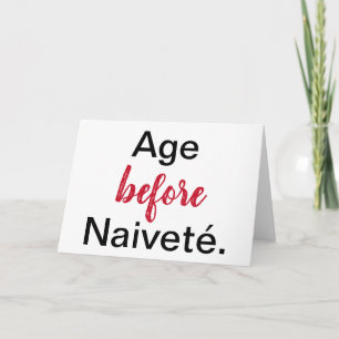 Alter vor Naivete Karte