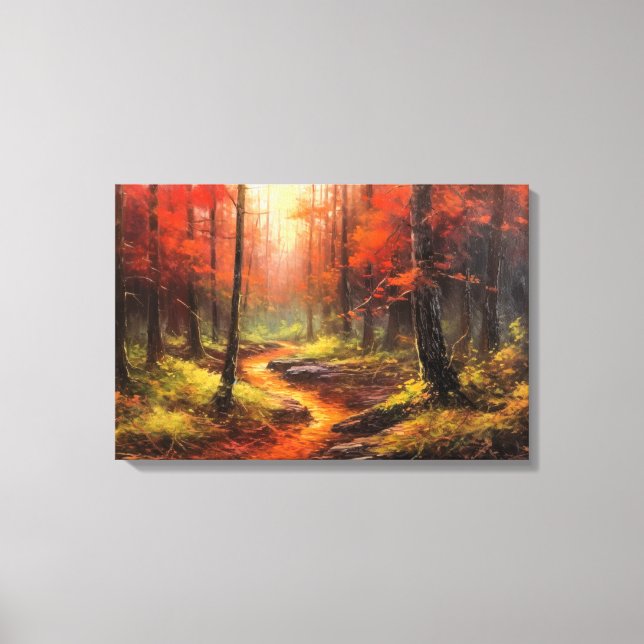 Alter Weg in den japanischen Wäldern Kunst und Kul Leinwanddruck (Vorderseite)