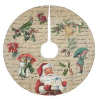 Alter Weihnachtsmann Dekoupage Viktorianisch