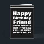Alter wenn Sie Funny Happy Birthday Friend Card fa Karte<br><div class="desc">Feiern Sie den Geburtstag Ihres Freundes mit einem Lachen. Diese lustige Karte zeichnet sich durch ein schlankes, schwarz-weißes Design mit auffallender Typografie aus.</div>