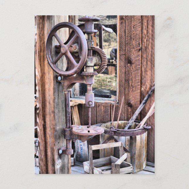 Alter Wildwest Western Postkarte (Vorderseite)