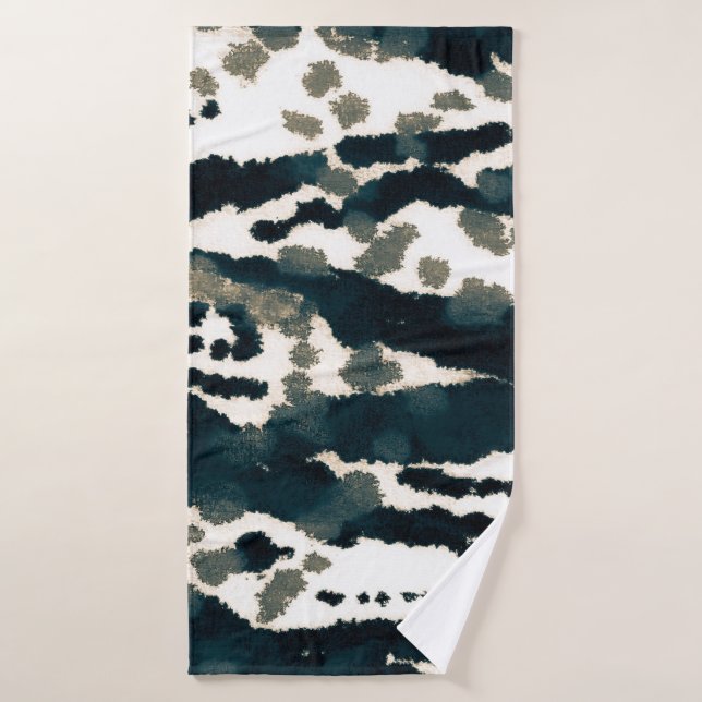 Alter Zebra Print. Gray Zebra Rough Print. Gray Ze Badehandtuch (Badehandtuch)